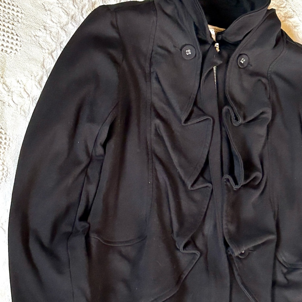 Christopher & Banks Black Zip Dress Jacket PS - Picture 4 of 15